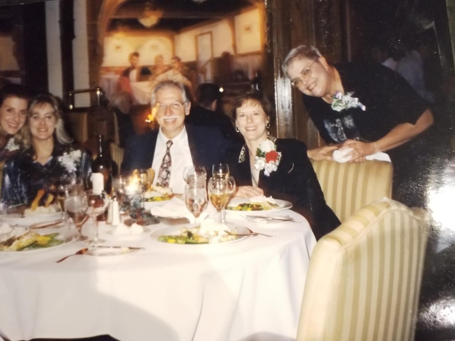 Valentine's Day special dinner for Jennifer, Marni, Marty and Judith, 1991