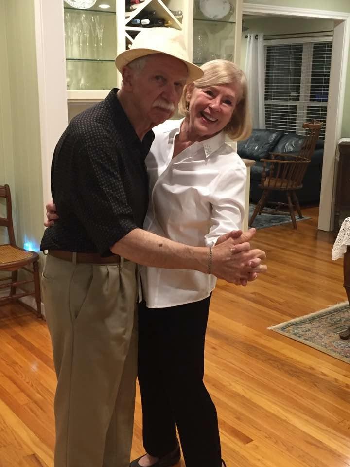 Dancing at our 25th wedding anniversary party, November 2016.