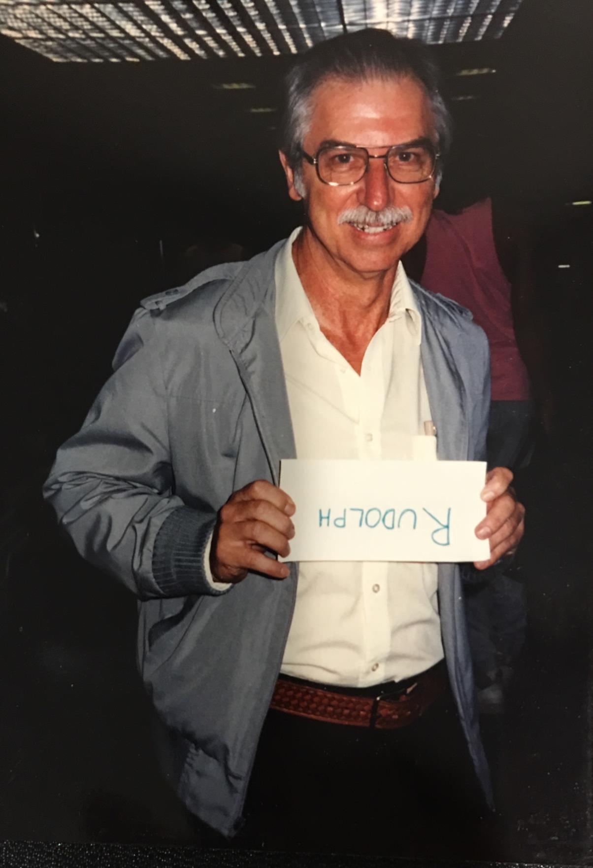 Greeting me at the airport 1990, and for sure it was purposely upside down!