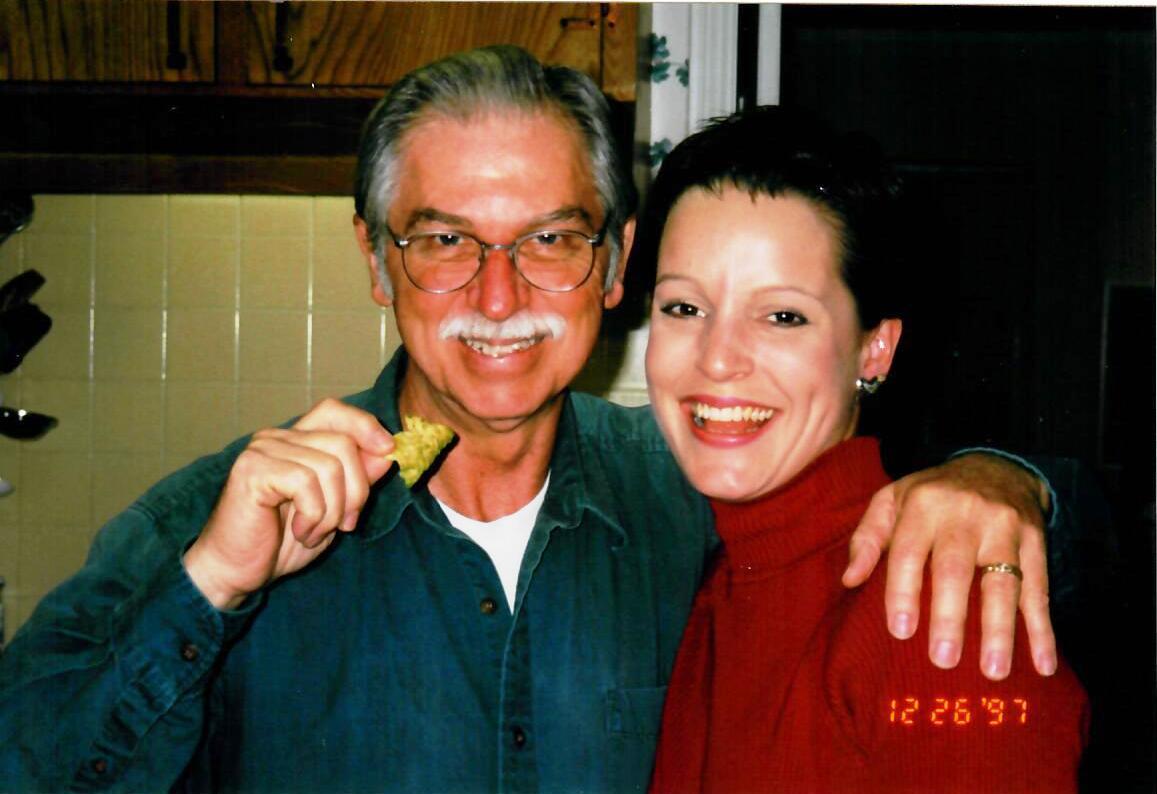 Christmas with daughter Kimberly Rudoloph, 1997