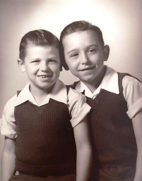 Gene, age 5 and brother Frankie, age 6. 1945