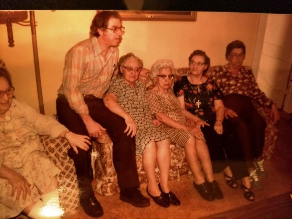 Gene, his beloved Grandma Mary Ienna and aunts, 1966.
