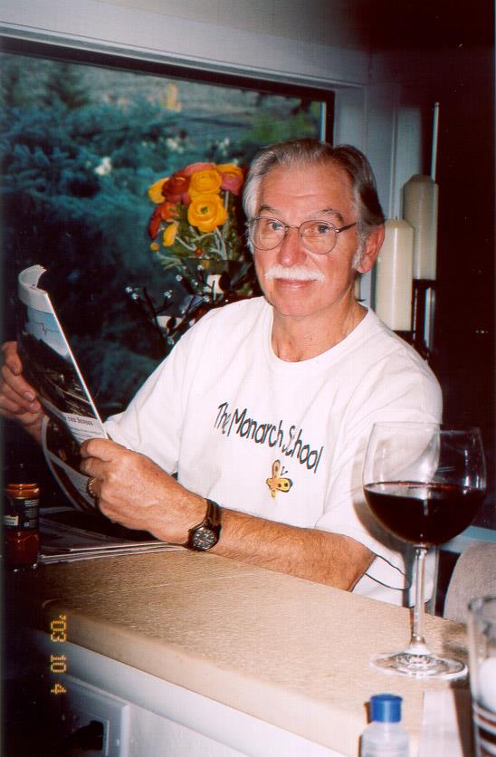 Wearing the 1997 "ask me about The Monarch School" shirt designed by Ann Harris.
