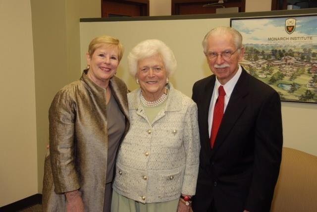 With Barbara Bush at Monarch School and Institute Dedication, 2014