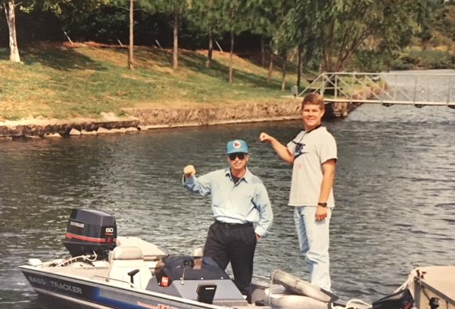 Fishing with Kevin, Lake Conroe 1991