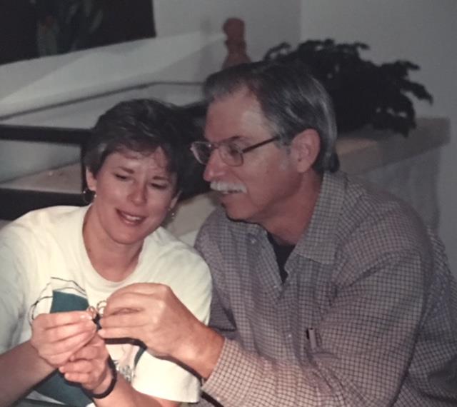Wedding ring pickup, James Avery Highland Village, November 1991.