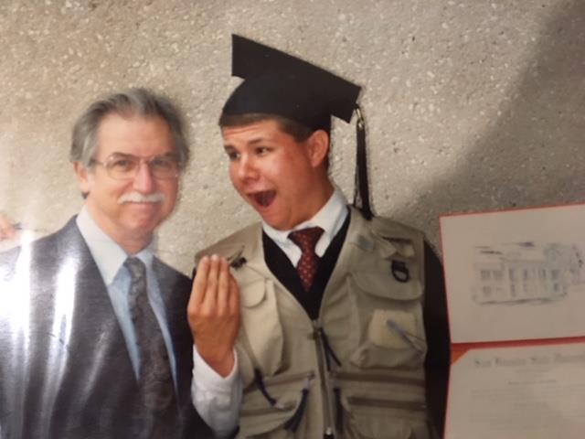SHSU graduation with son Kevin,1992
