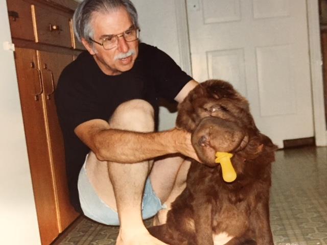 With Ken and Kristen's dog, Bear.