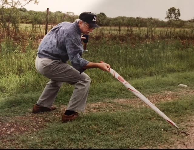 Of course he found a snake at Anahuac Wildlife Refuge, September 1993 