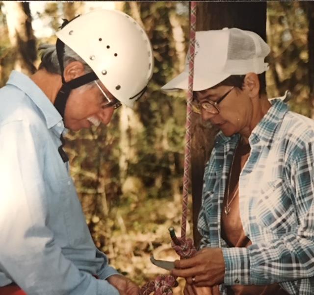 Ropes course with our friend, Sr. Thomas Ann LaCour, October 1993