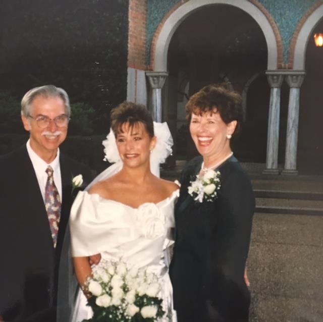 At daughter Kristen Wright's wedding, September 1995