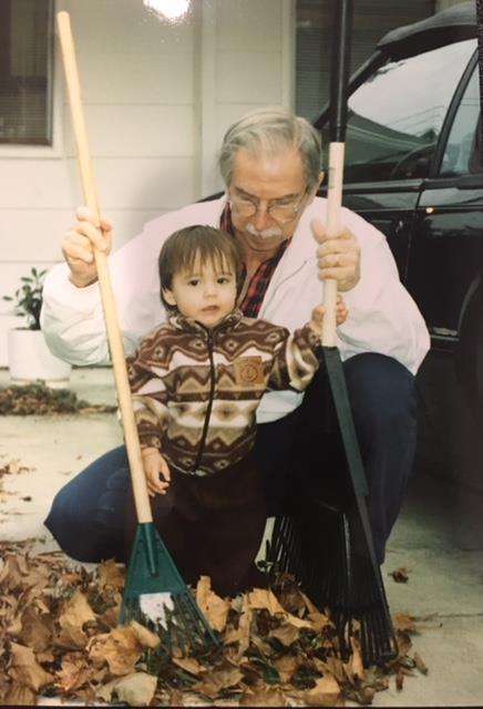 Another grandson to rake with! Micah 1999