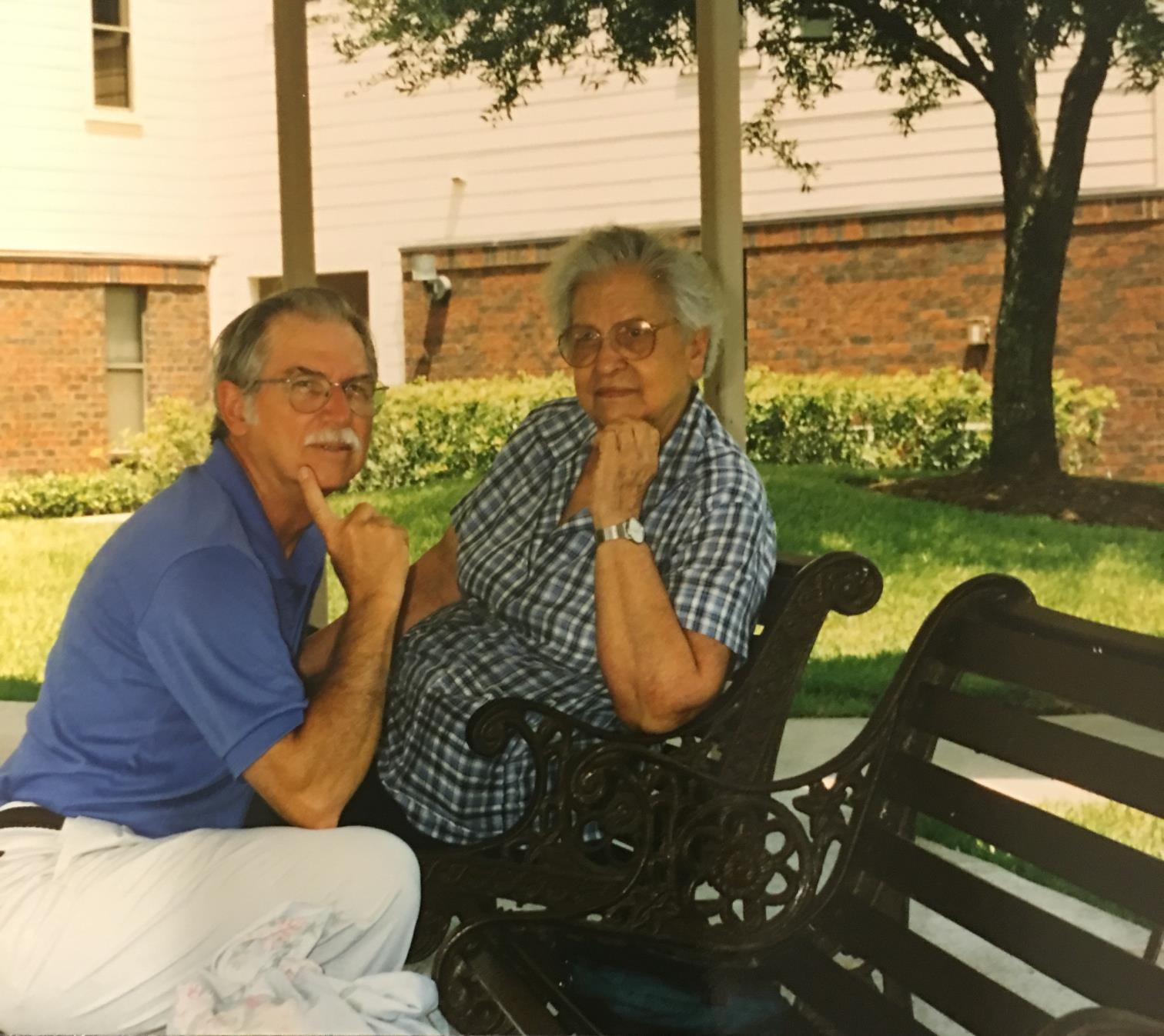 With mother Josephine Ienna Webb, at Westbrae Court, 1996