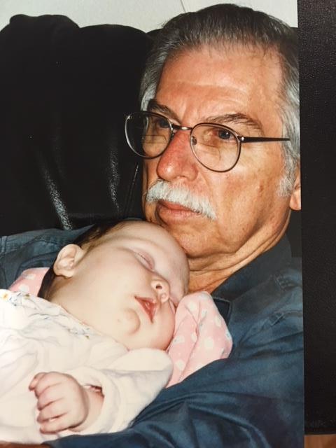 How this man loved his grandbabies, here with Mackenzie Rudolph, October 1996