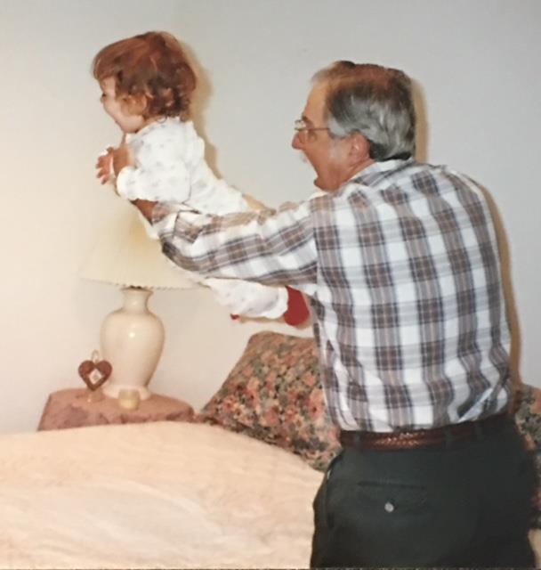 The ever popular grandkid launch, here with Mackenzie, 1998