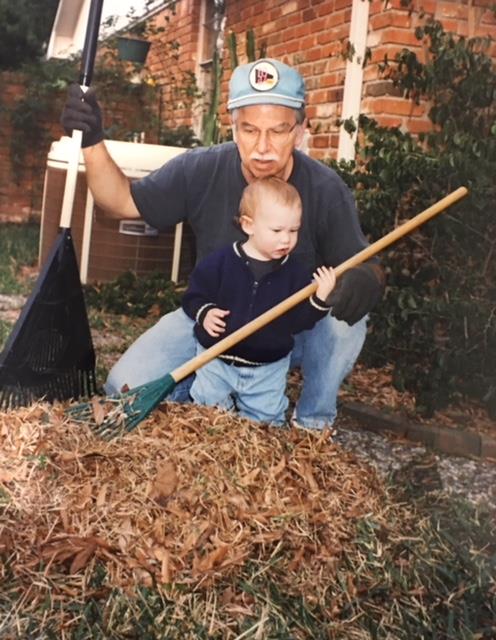 A rake for Mason and a rake for Granddaddy, 1999.