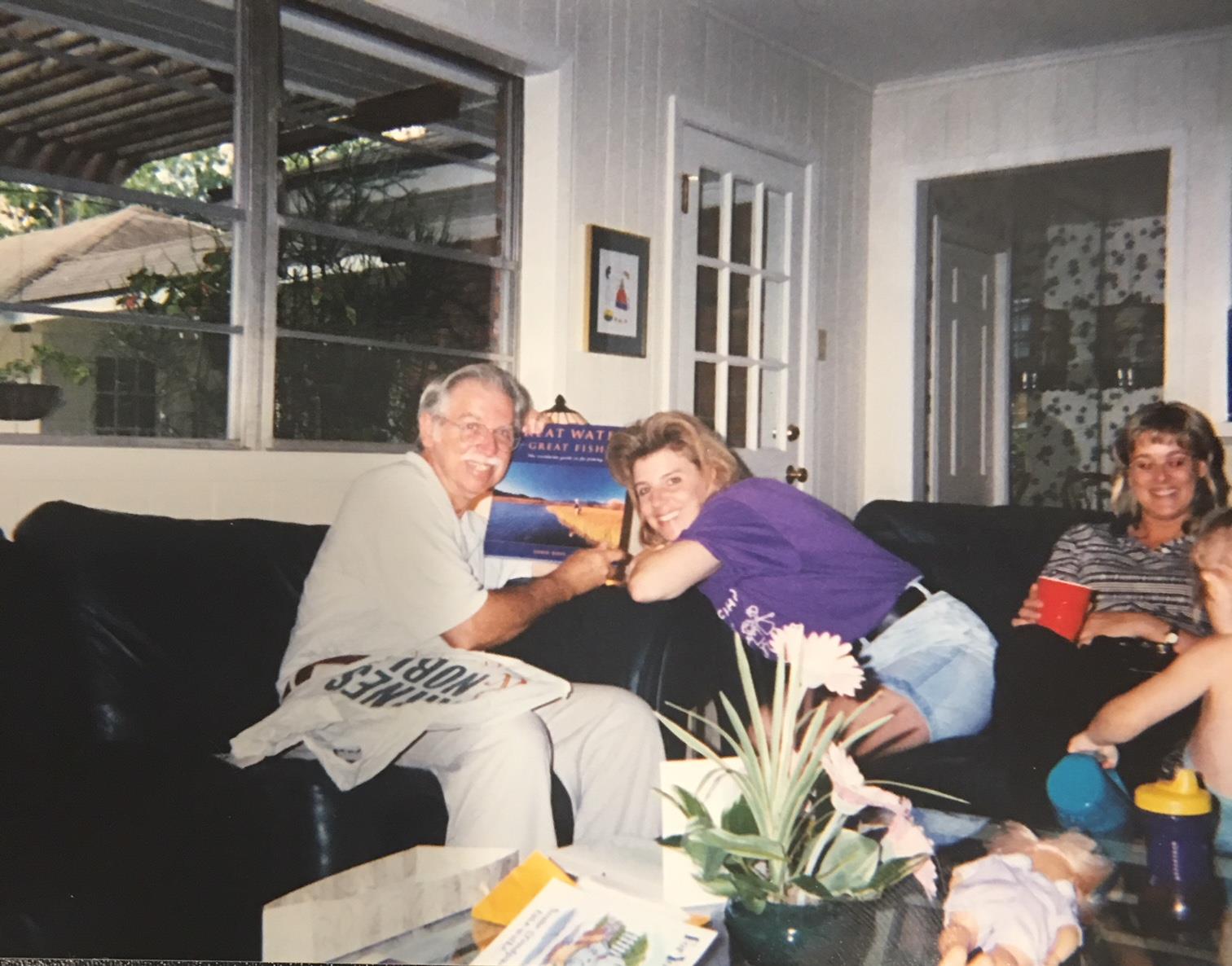 Father's Day with Jennifer and friend Marni Long, 2000.