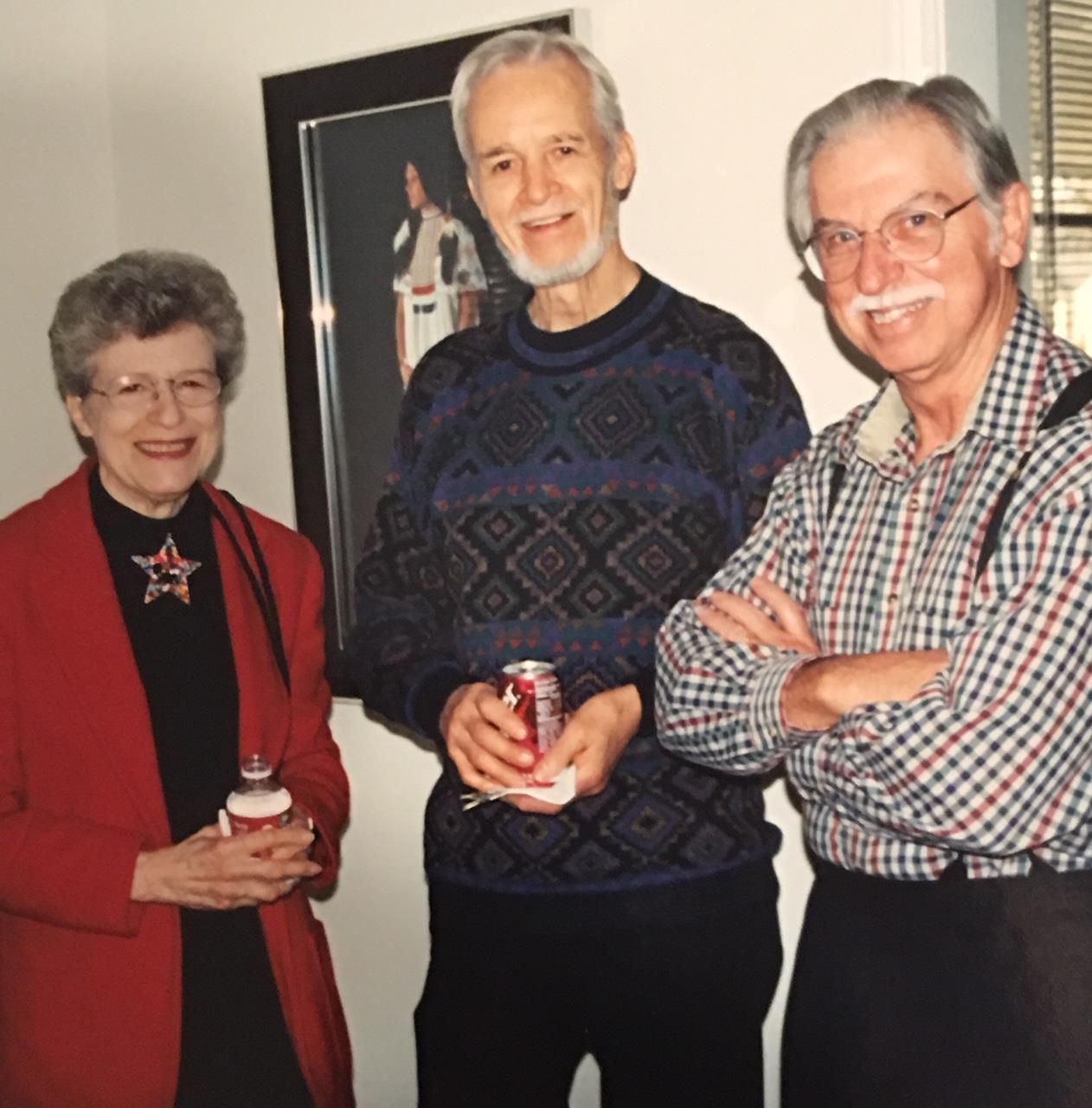 Holiday Open House, 2000, here with Miriam and Don Edelman