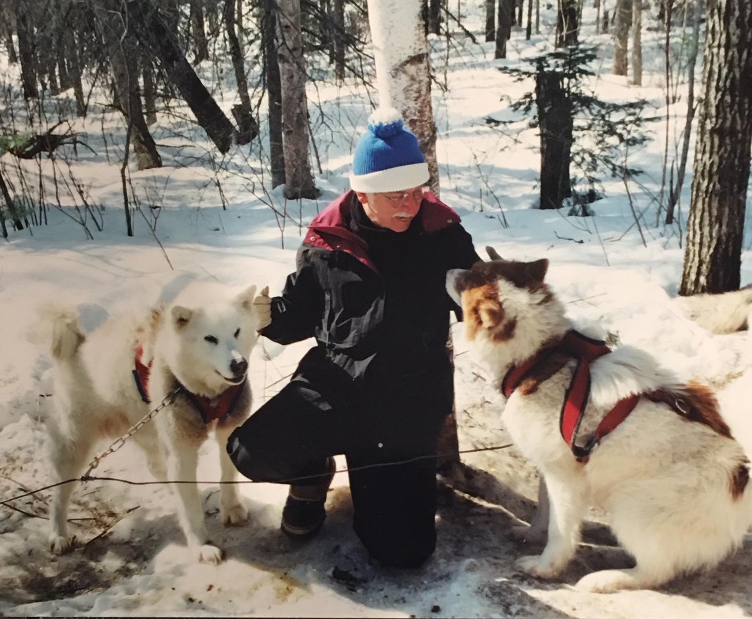 Two heroes of our dogsled team, Eli, MN 2001