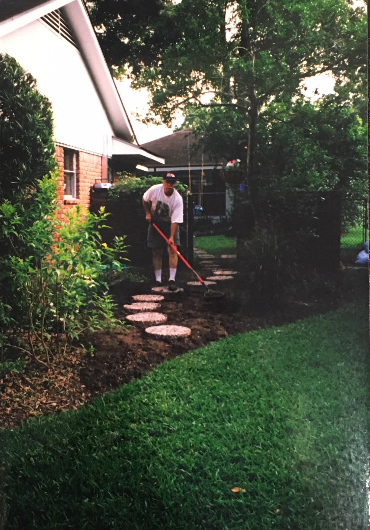 You'd like a new garden outside our kitchen window for Mother's Day? Voila! A weekend of loving work