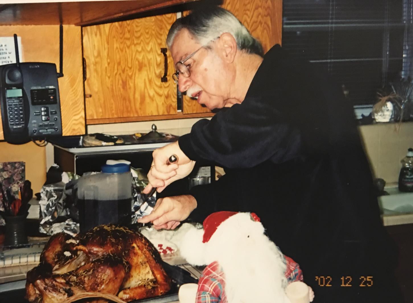 Gene carved more than his fair share of holiday turkeys.