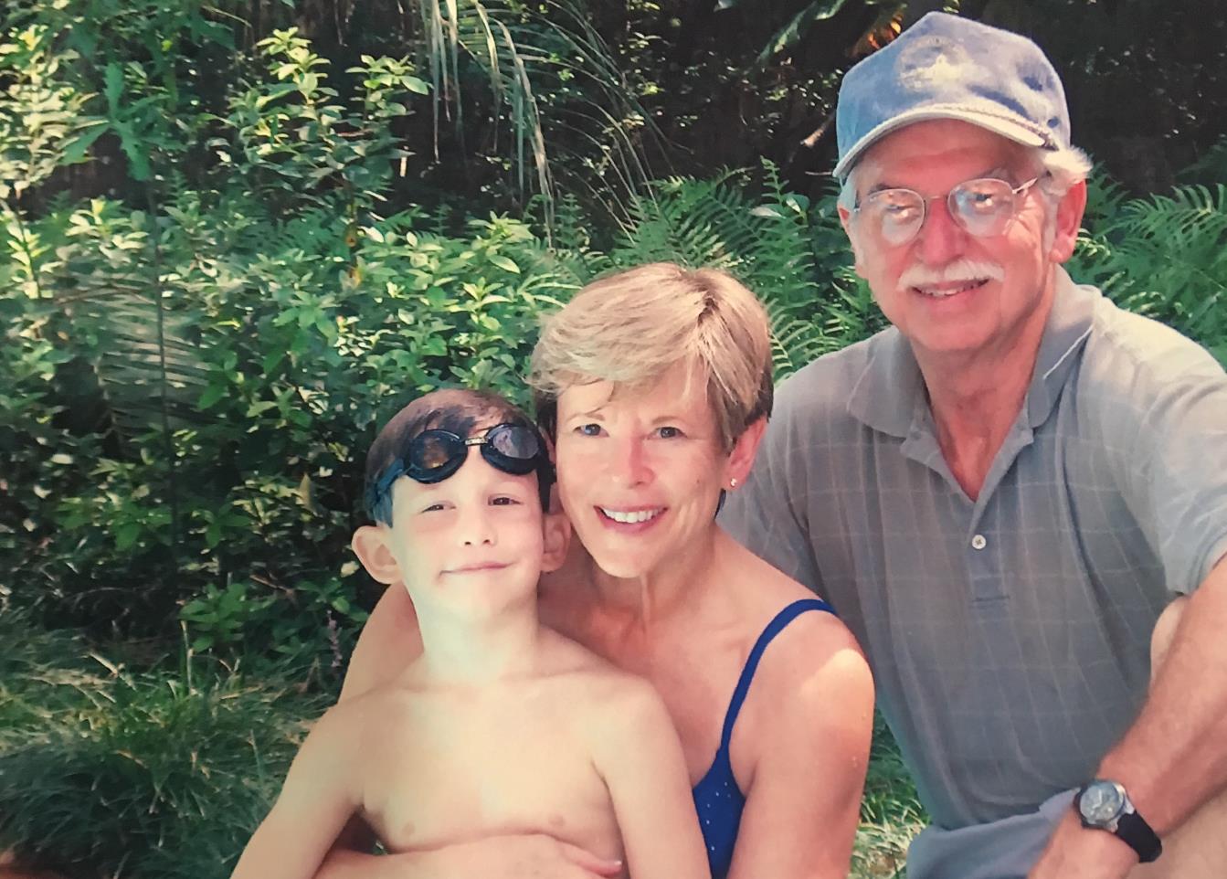 Gene and Marty with grandson Mason Wright, spring 2004
