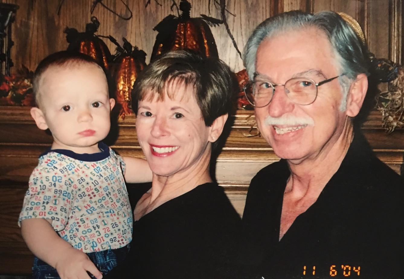 With grandson Grant Rudolph, November 2004