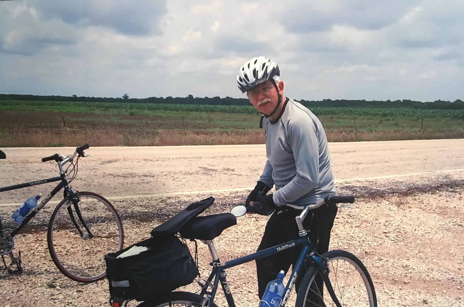 Long history of loving to bike. Gene rode from Port Arthur to Tampa and back in his early twenties.