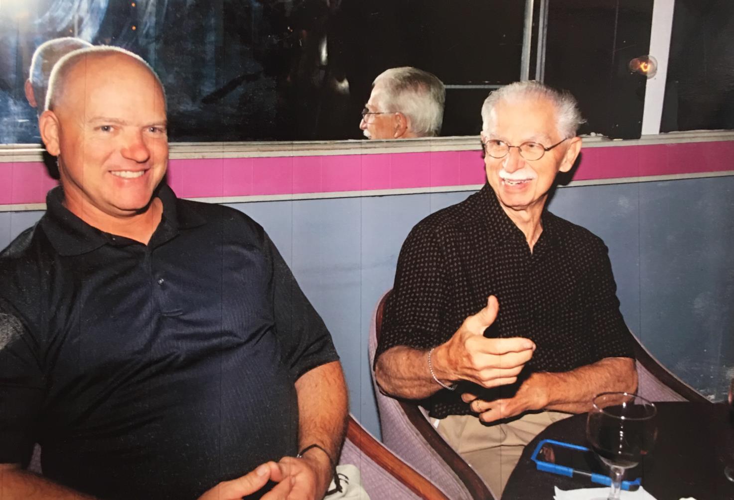 Doug and Gene at Linda and Dick Nunemaker's anniversary party, 2016.