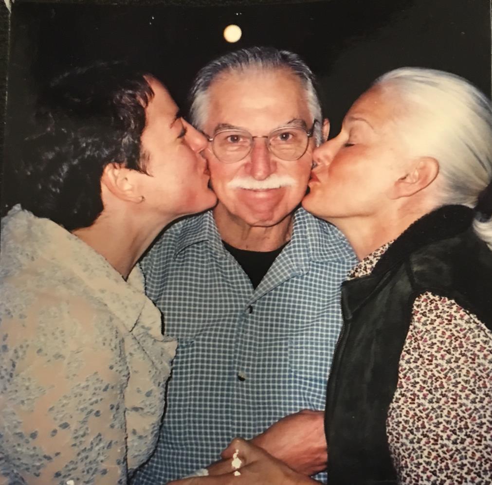 One happy man. With Carrie Logan and Penny Weiss