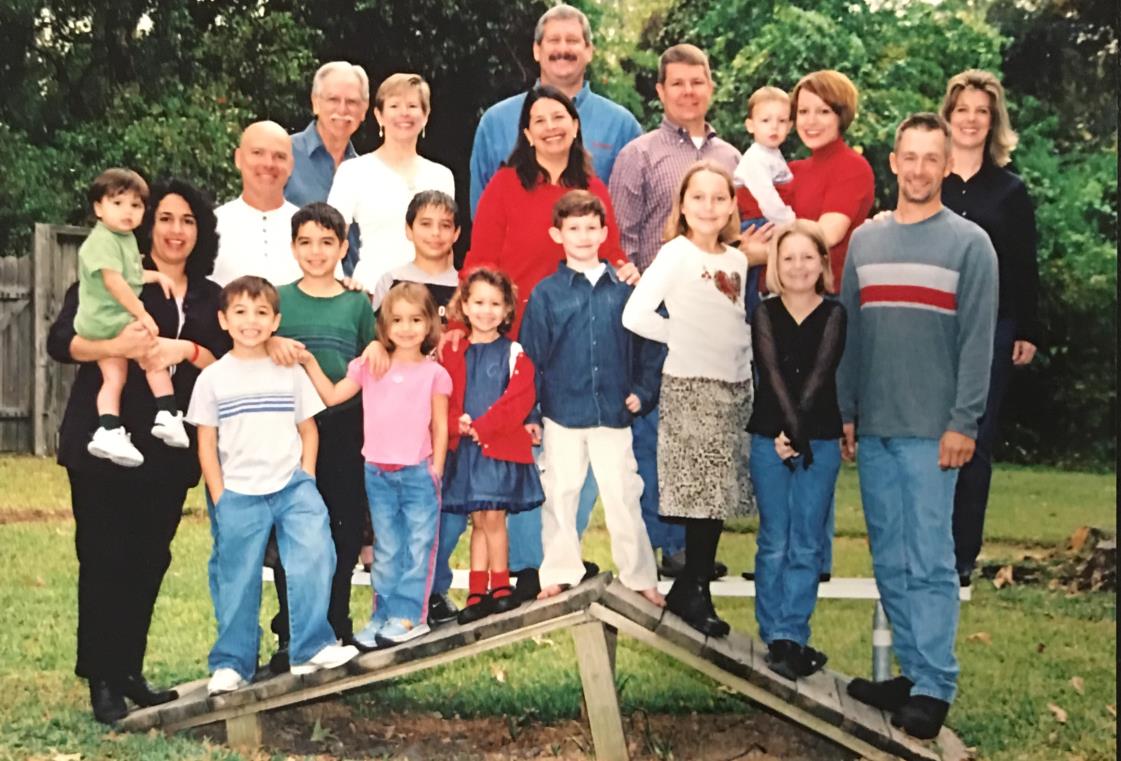 Webb family, outdoor classroom at the Monarch School on Wirt Road, 2005.