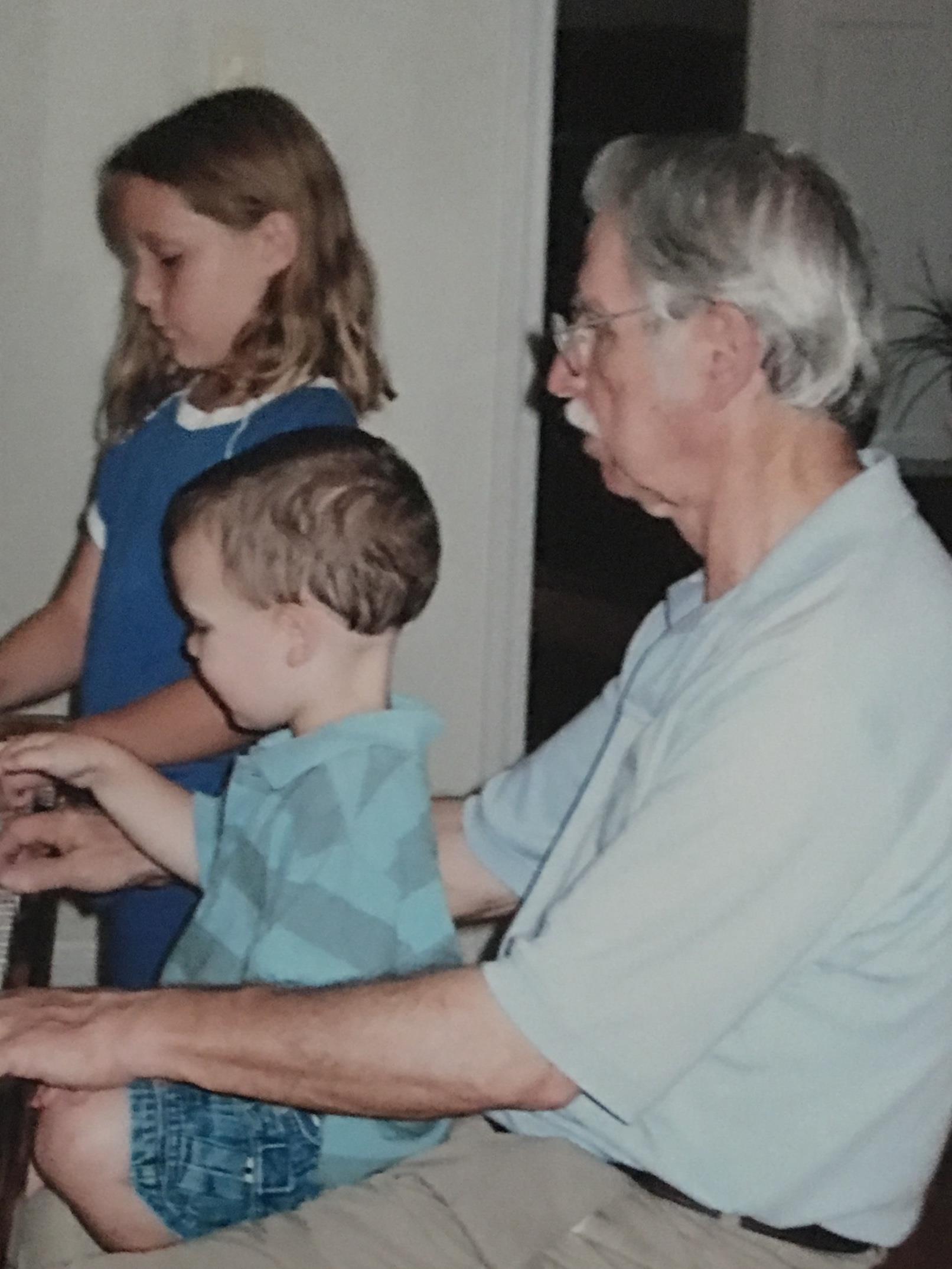 Making music with Mackenzie and Grant, 2006