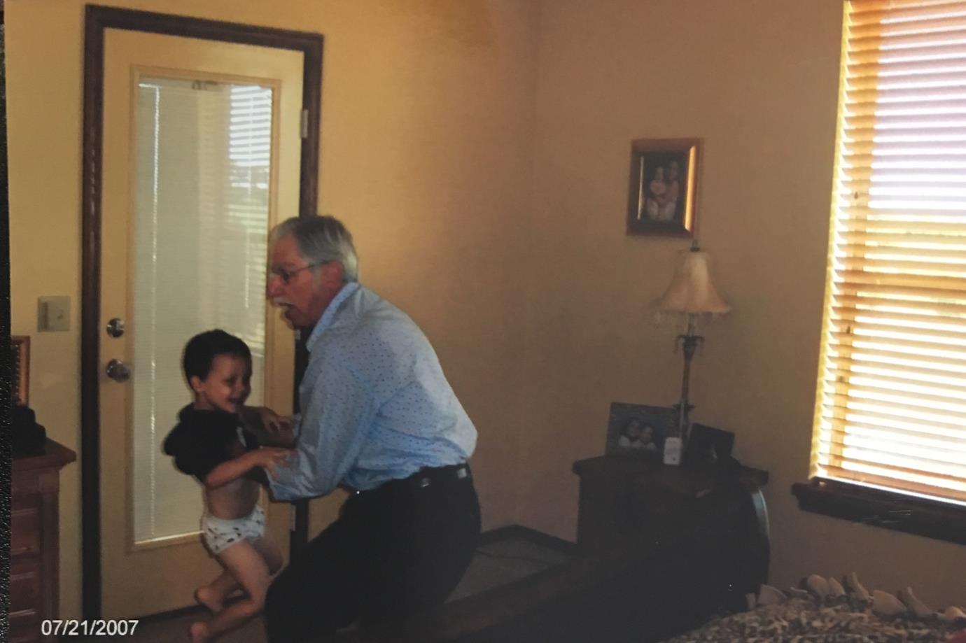 Ready to fly! Grant Rudolph and Granddaddy, 2007