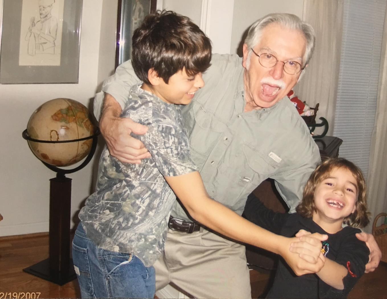 Dancing fools! Nathan and Dominique Webb with Granddaddy, 2007