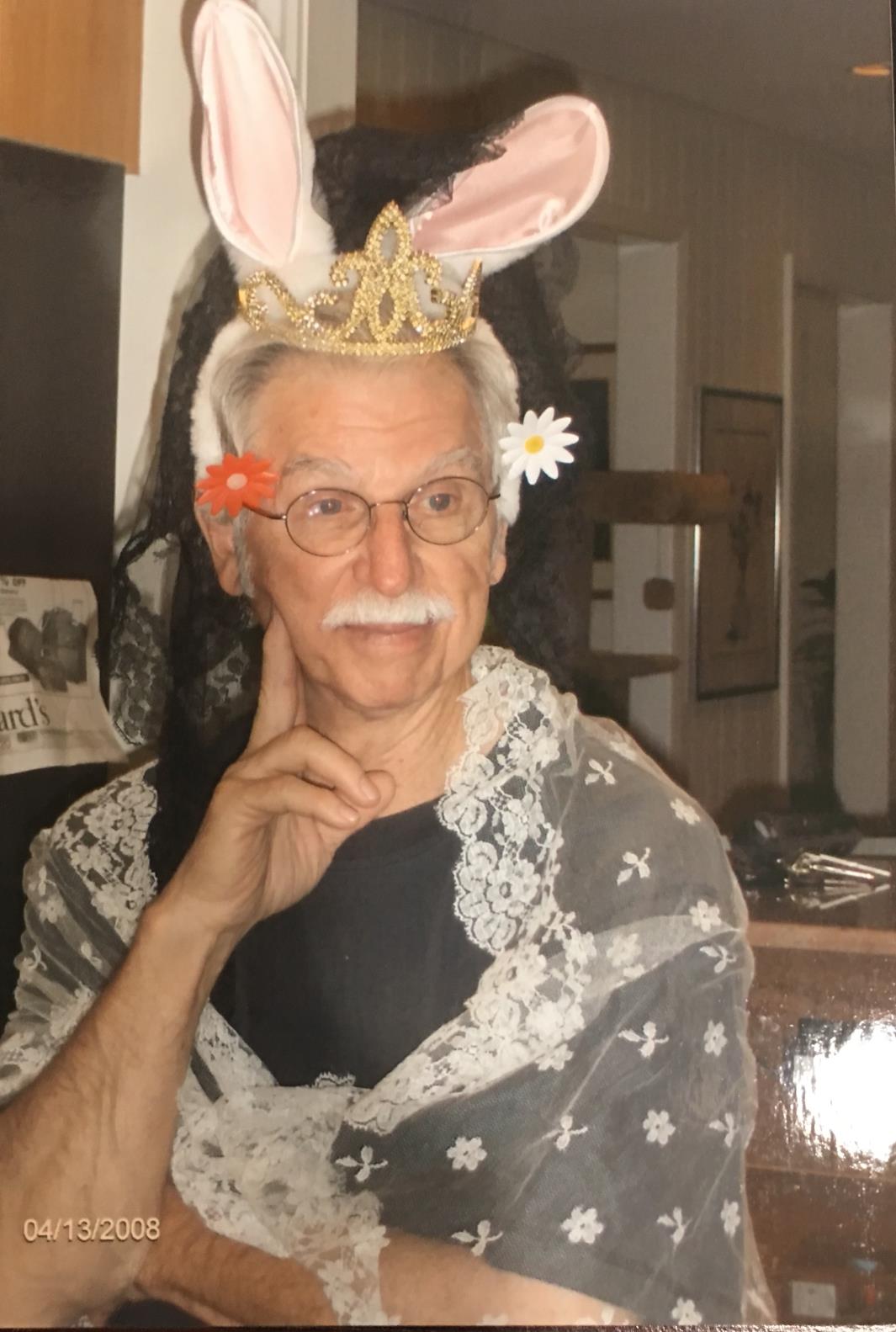 Gene considered it a compliment if someone called him "silly". April 2008, dressed by granddaughters