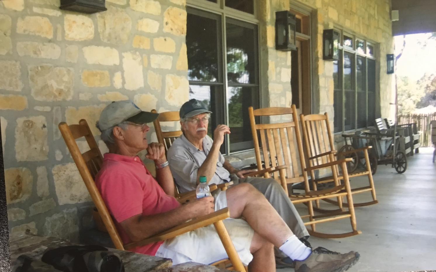 Rocking chair philosophy: Harris Greenwood and Gene solving the world's problems, 2008.