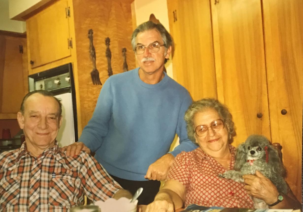With his Mom and Dad (and Foxy), 1991