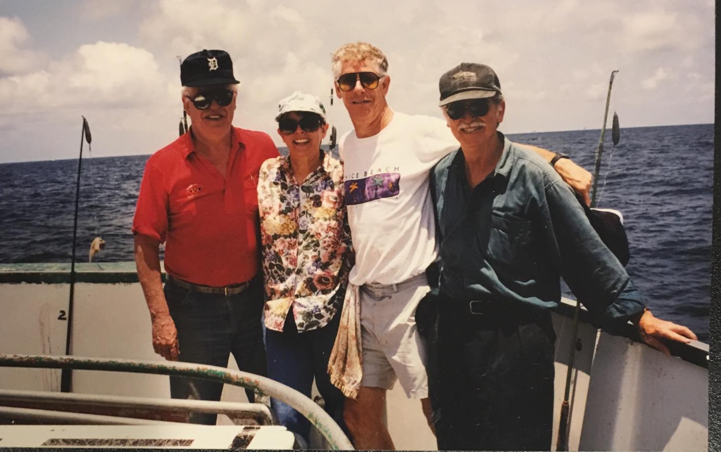 Deep sea fishing with Marty's brothers Mark and Justin,1999.