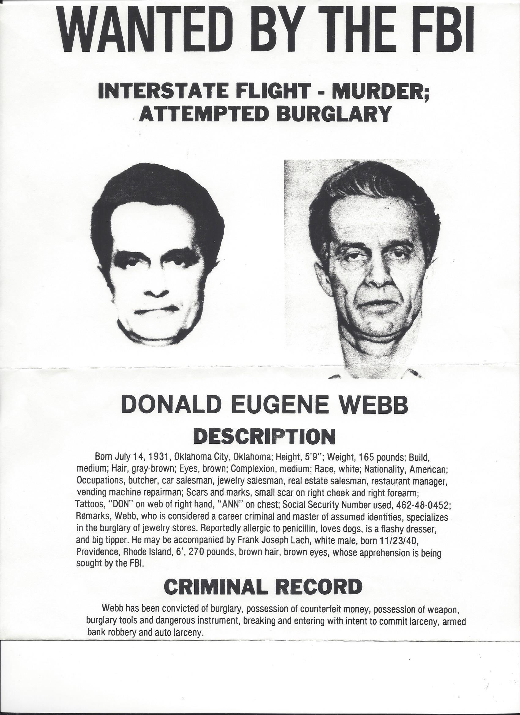 The most wanted poster son Kevin Rudolph saw late one night in the Huntsville post office.
