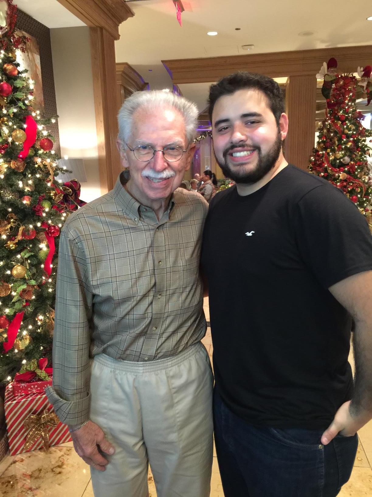 Nathan Webb and his Granddaddy, Thanksgiving 2015.