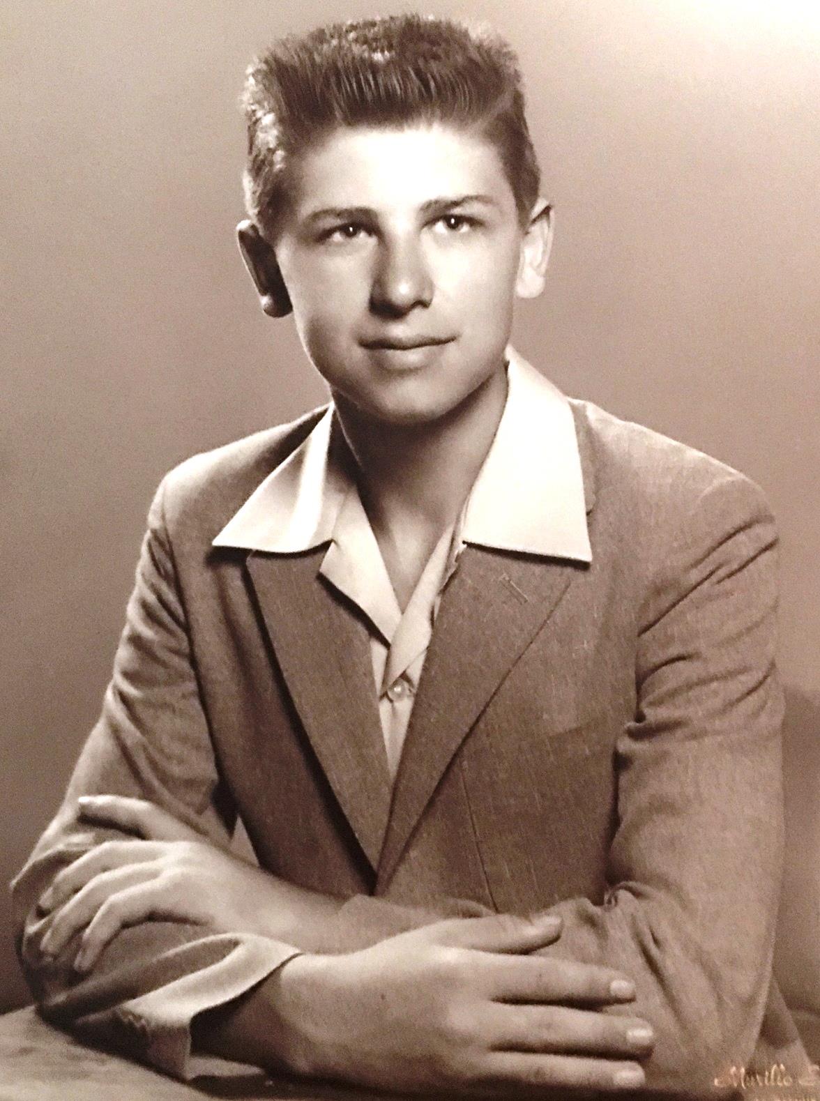 Teenage Gene Webb, getting ready for the world.