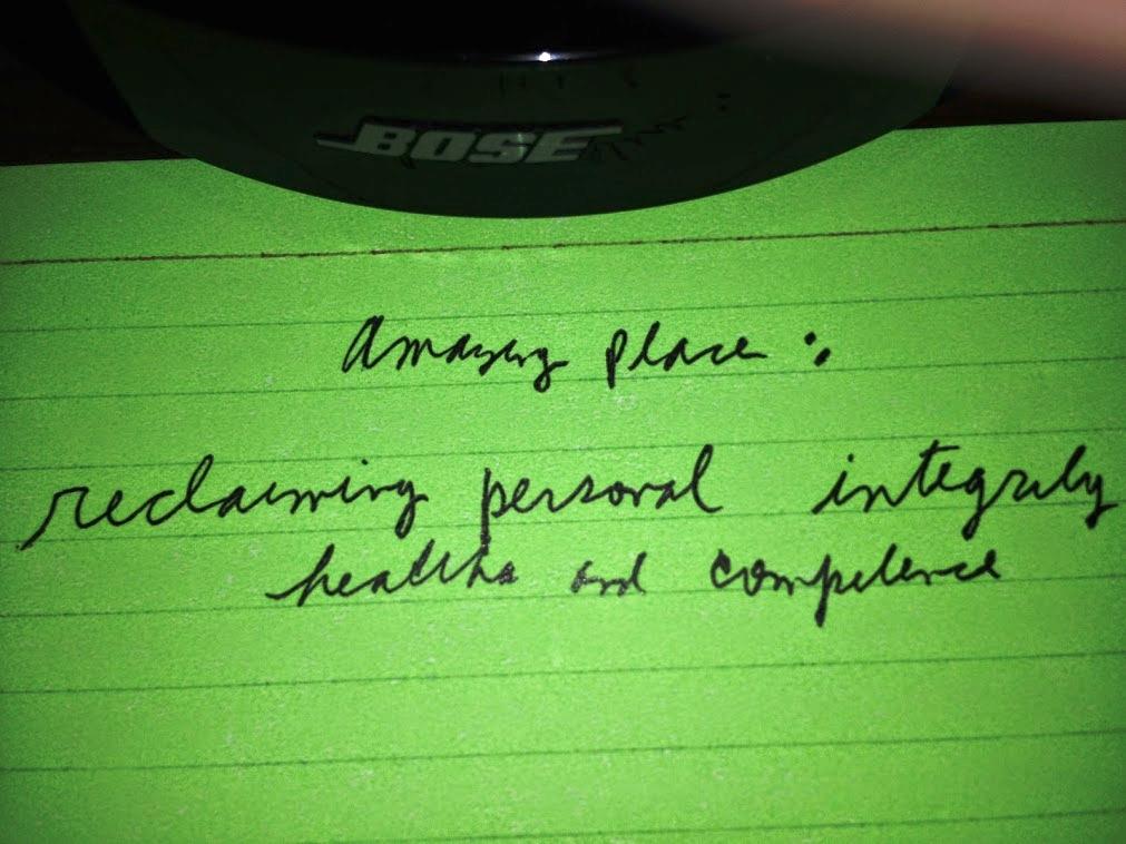 Writing tag lines for Amazing Place, 2014.