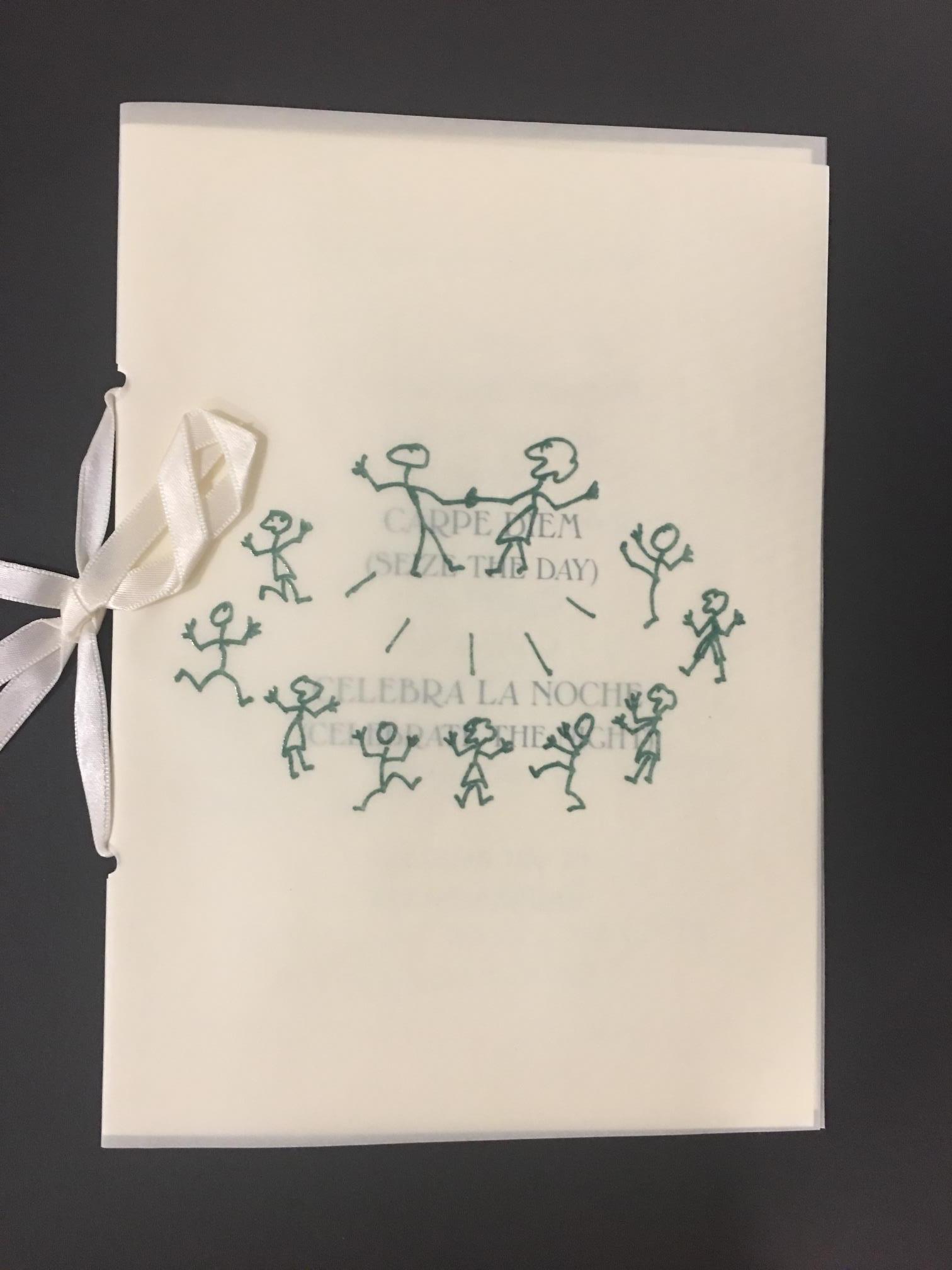 Eugene designed the cover of our 10th wedding anniversary invitation, 2001.
