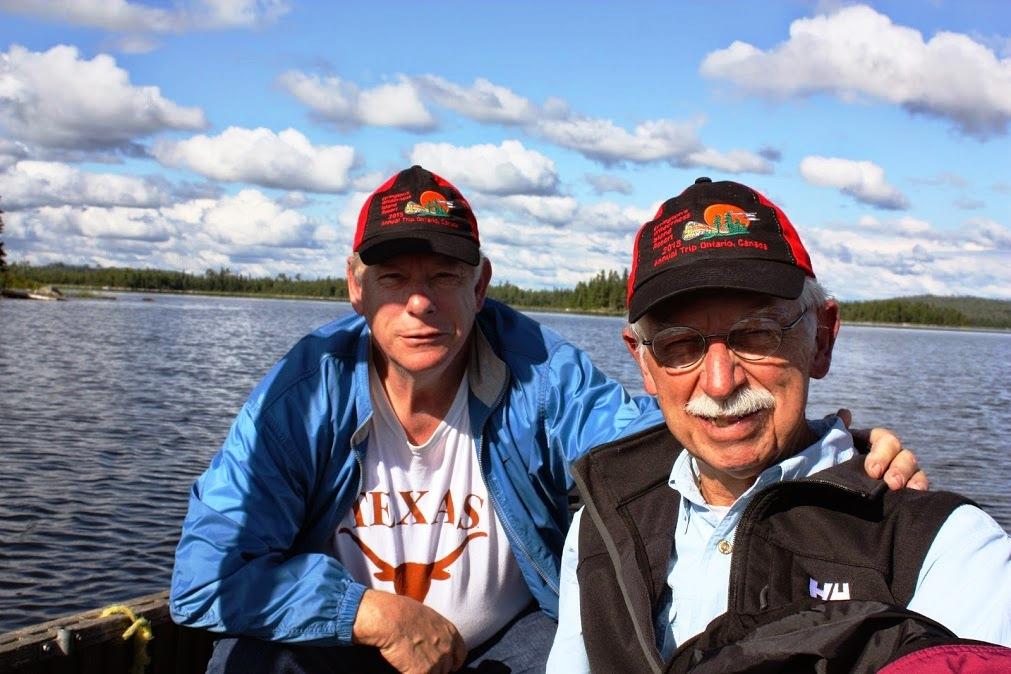 Fishing buddies, Justin and Gene, 2013.