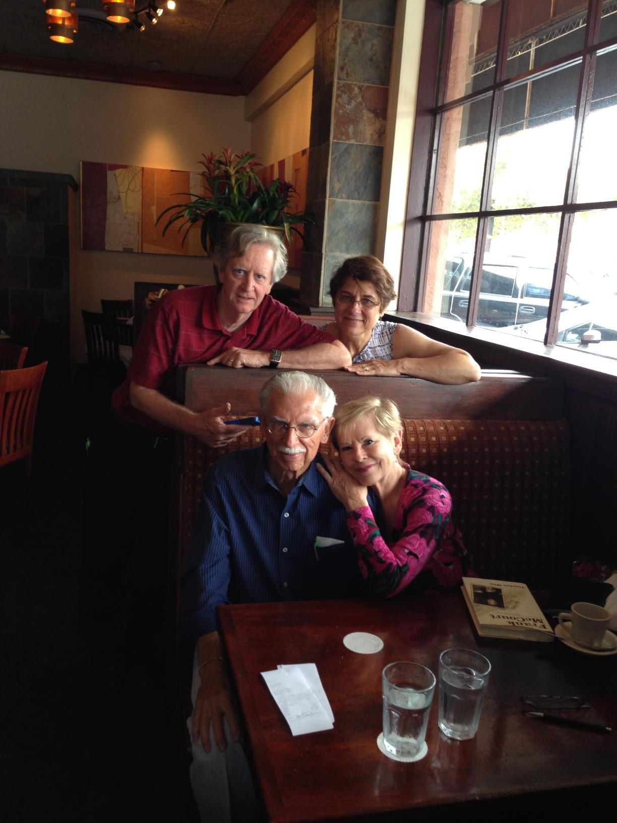 Joyce and Neal Sarahan with Marty and Gene at Prego restaurant, 2014