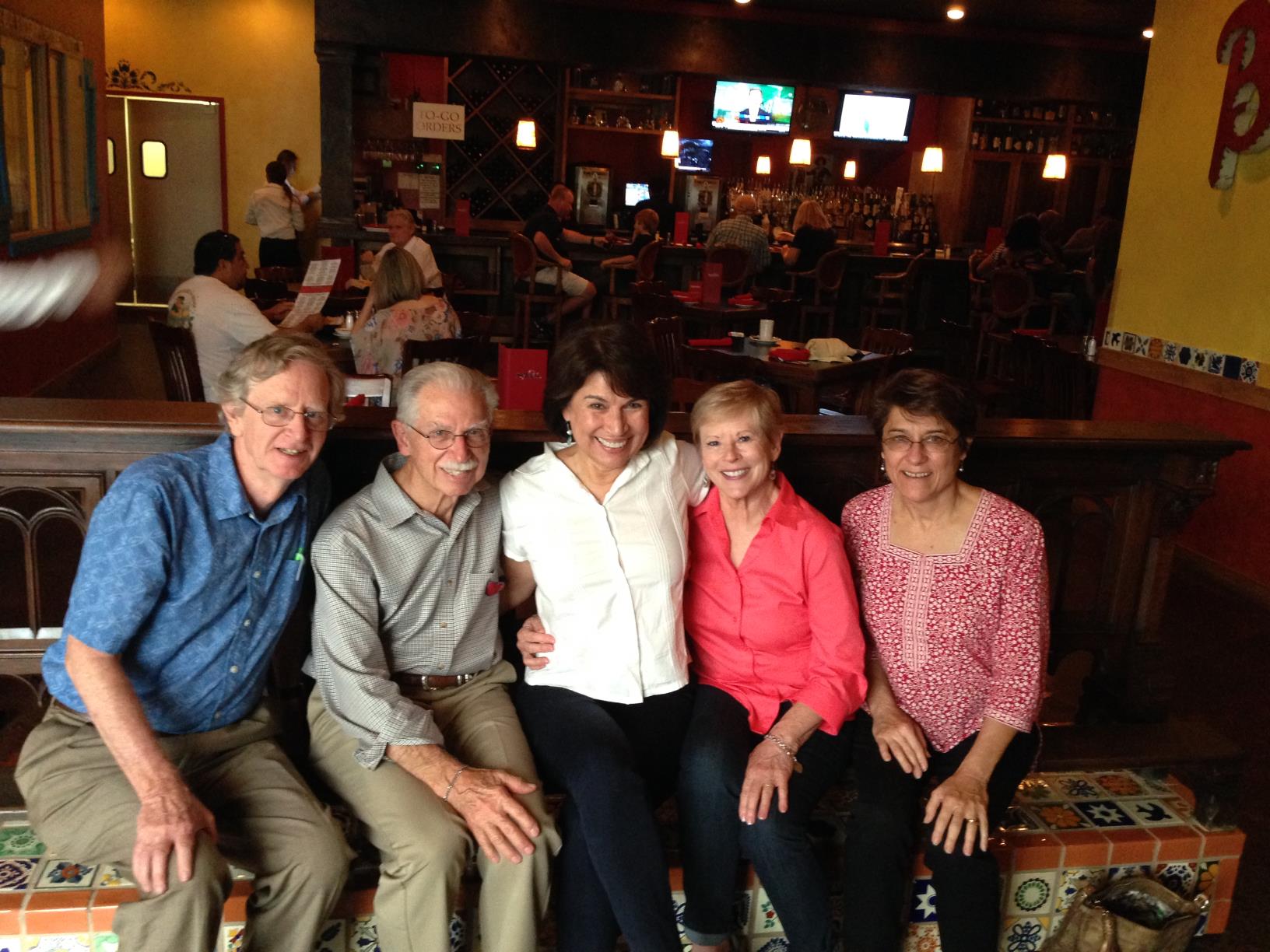 Sylvia Casares at Sylvia's Enchilada Kitchen with Neal and Joyce Sarahan,2014. 