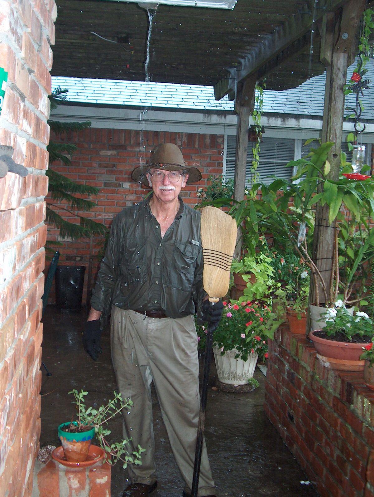 Gene REALLY was a fearless gardener, and a little rain never bothered him a bit. Bring it!