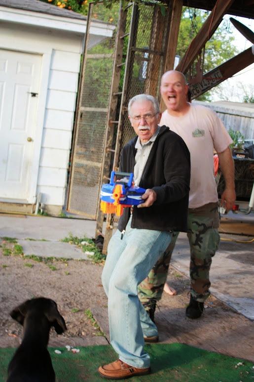 Water gun fun at the Webb's, 2013.