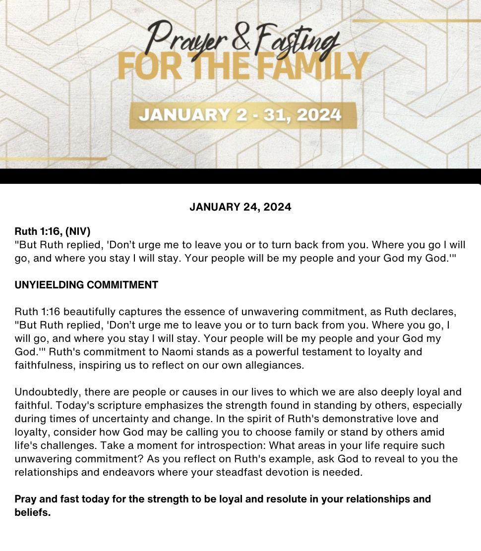 Family Fast | Metropolitan Baptist Church