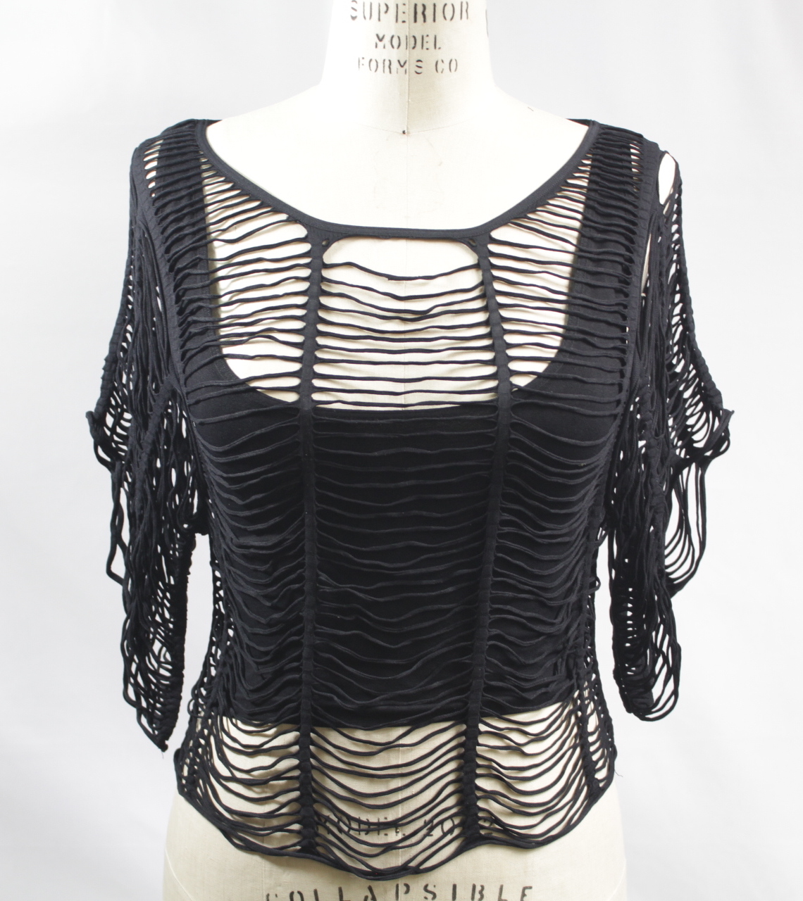 New Bebe Womens Cutout Slashed Boxy Scoop Neck Cropped Tank Top Cami Black 49 Ebay